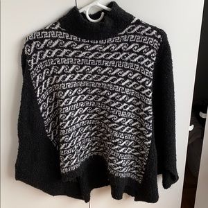 Black and white Free People Poncho XS